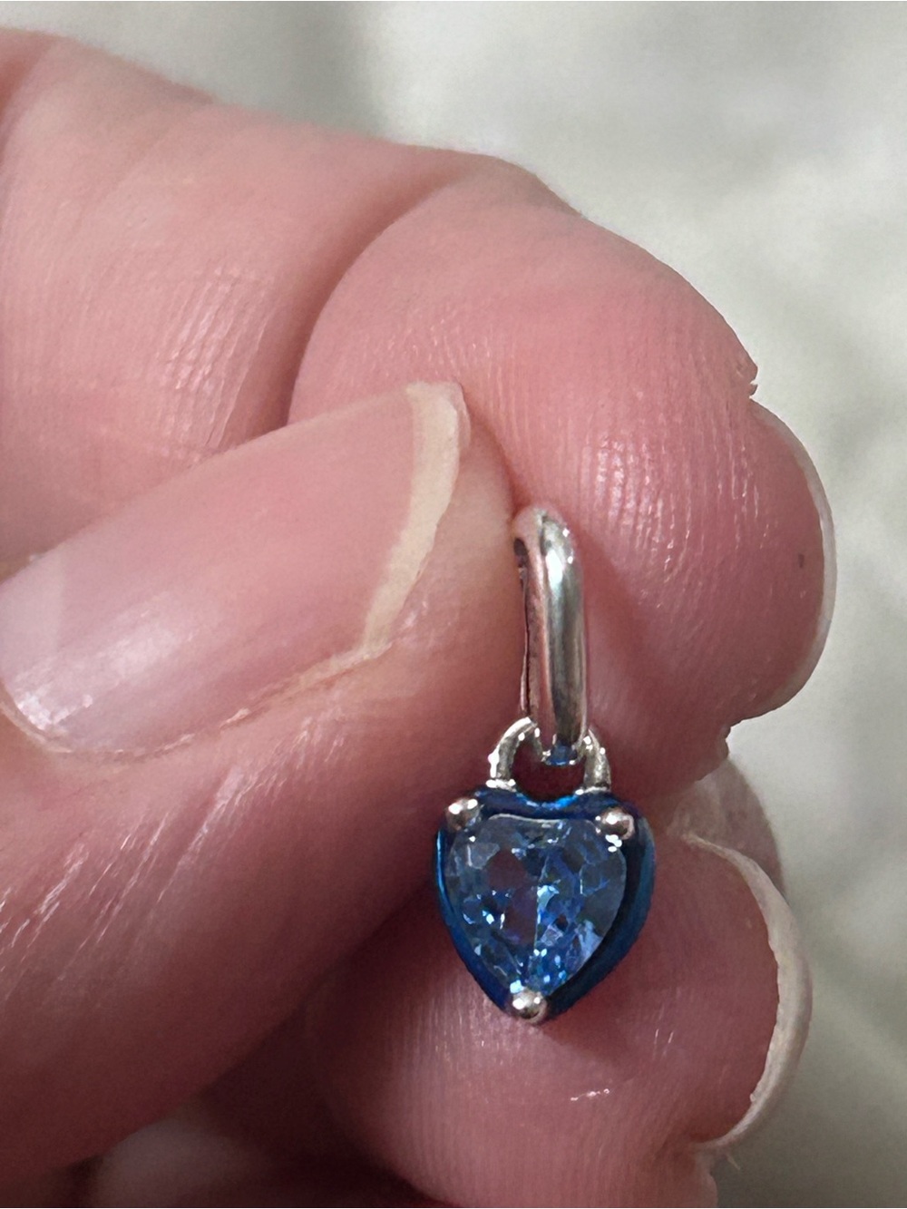 Pandora  mini Me Blue Heart Dangle Charm
